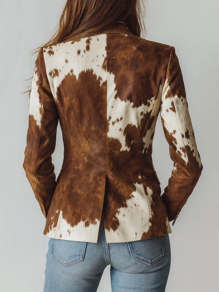 Clementine | Blazer vintage animalier da donna - vista 2