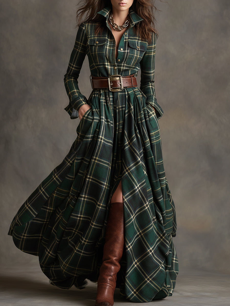 SCARLETT | ABITO CAMICIA MAXI CON CINTURA