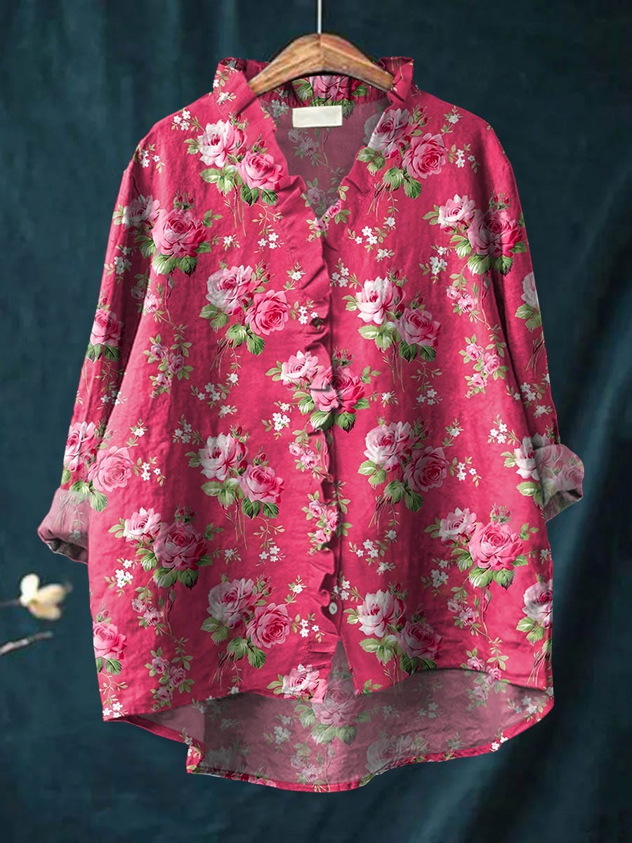 AMARIEL | BLUSA FLOREALE CON ROSE