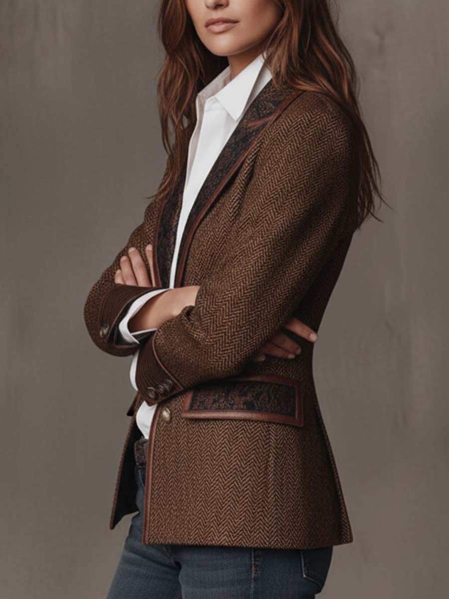 Arabella | Blazer spigato a pannelli da donna - vista 3