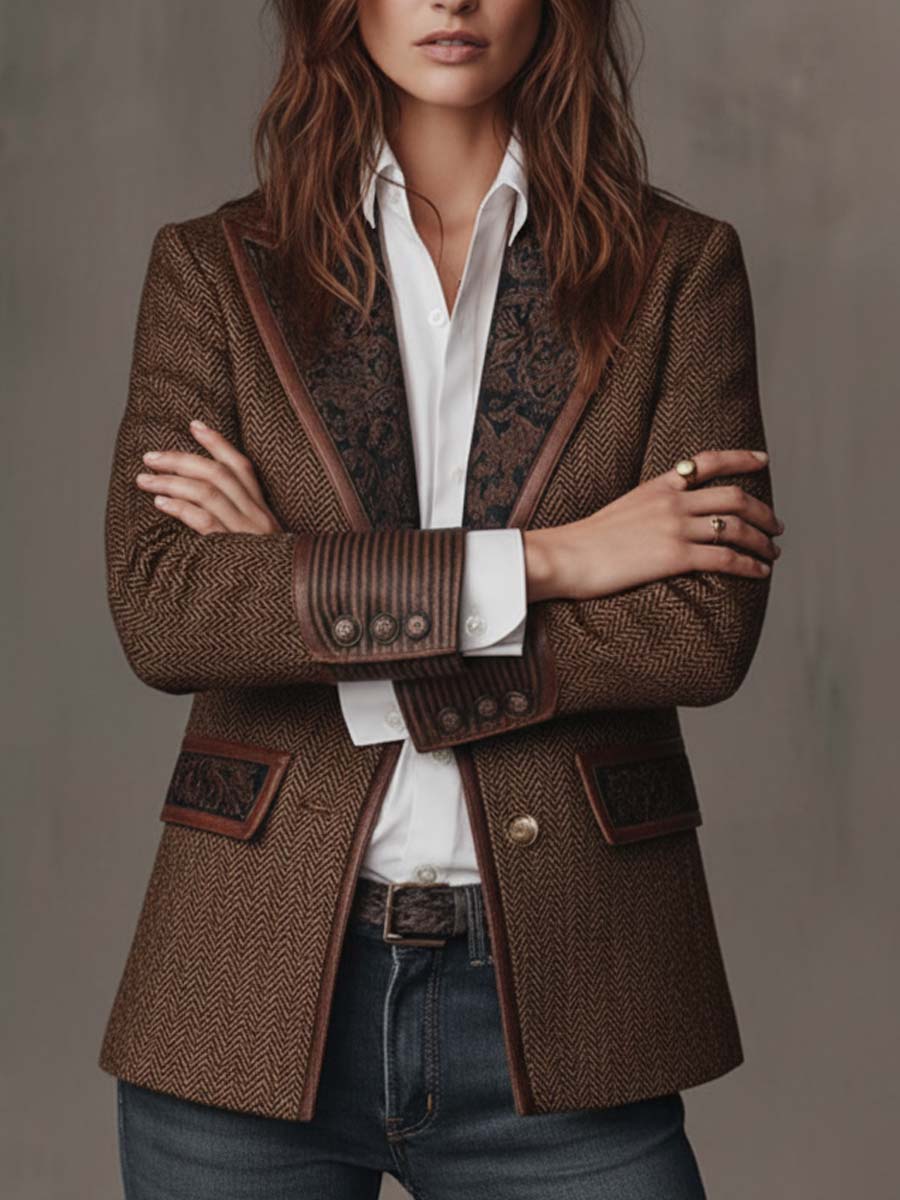 Arabella | Blazer spigato a pannelli da donna - vista 2