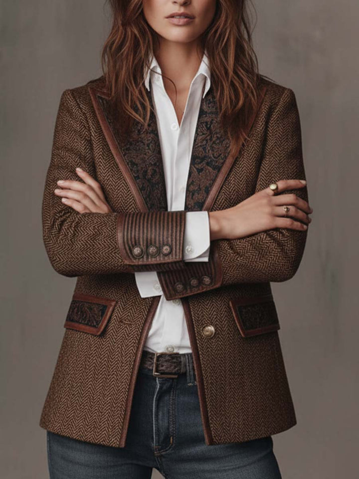 Arabella | Blazer spigato a pannelli da donna - vista 2