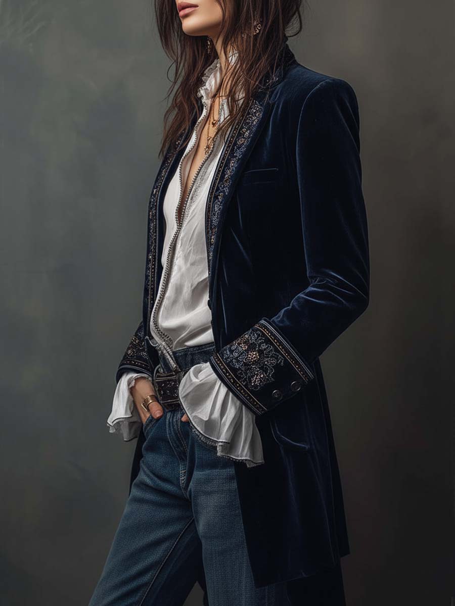 Erica | Blazer lungo vintage da donna - vista 6