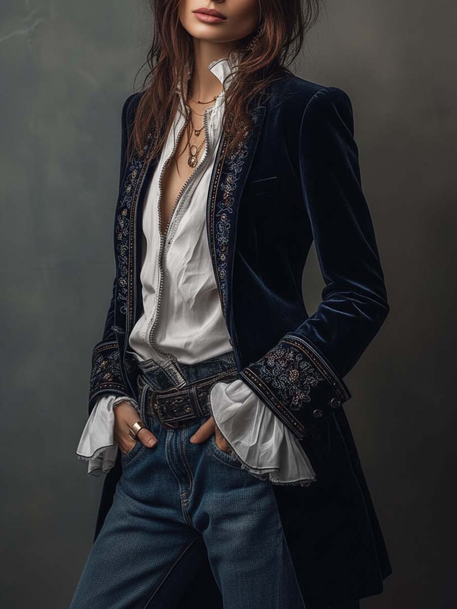 Erica | Blazer lungo vintage da donna - vista 5