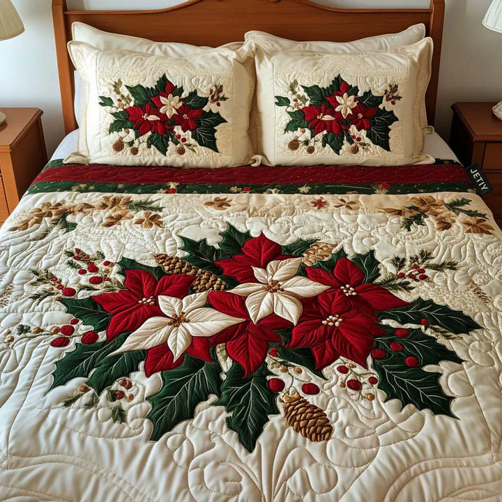 Set di copripiumino 3 pezzi - Magia di Poinsettia