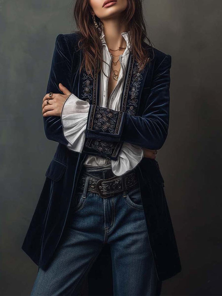 Erica | Blazer lungo vintage da donna - vista 3