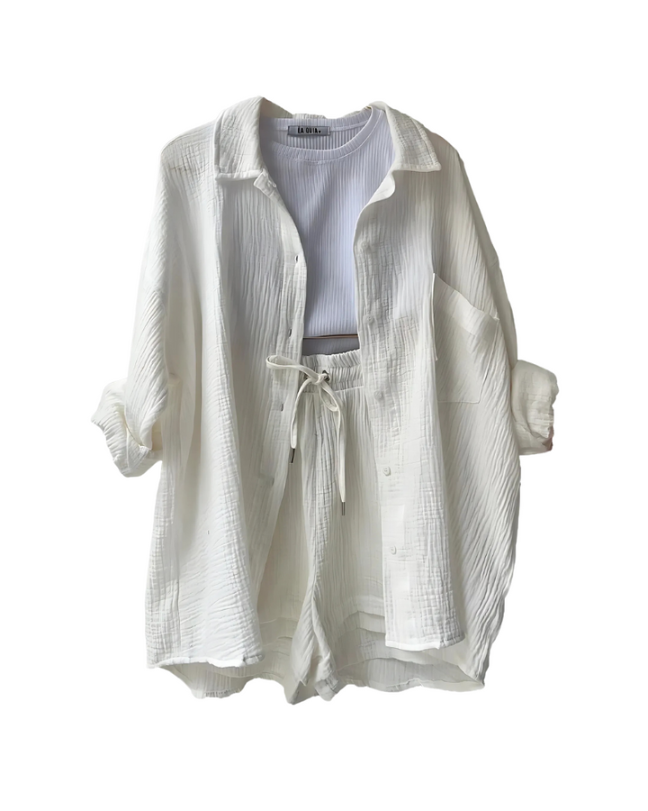 Phoebe | Set estivo in cotone con shorts