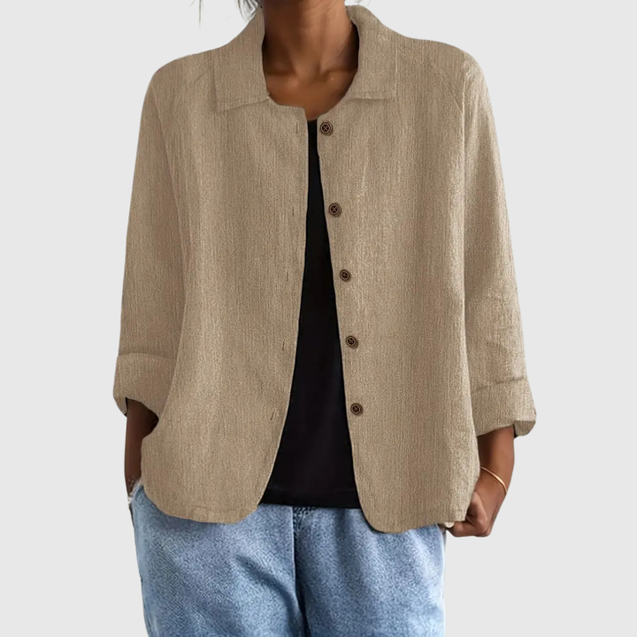 Avenya - blusa classica in cotone, immagine 5