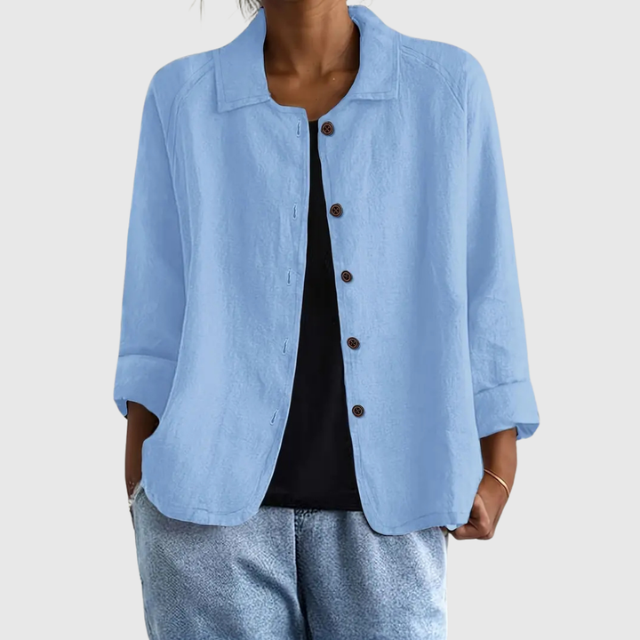 Avenya - blusa classica in cotone, immagine 2