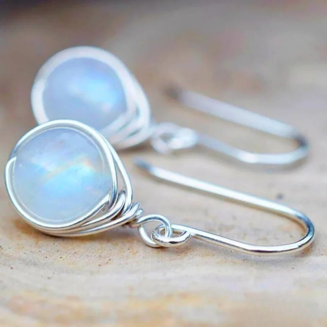 Orecchini con Pietra Effetto Luna da donna | Maria Milano