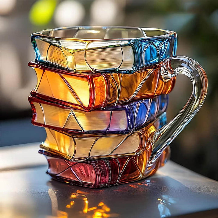Tazza della Felicità 3D Unica e Fatta a Mano per Appassionati di Lettura