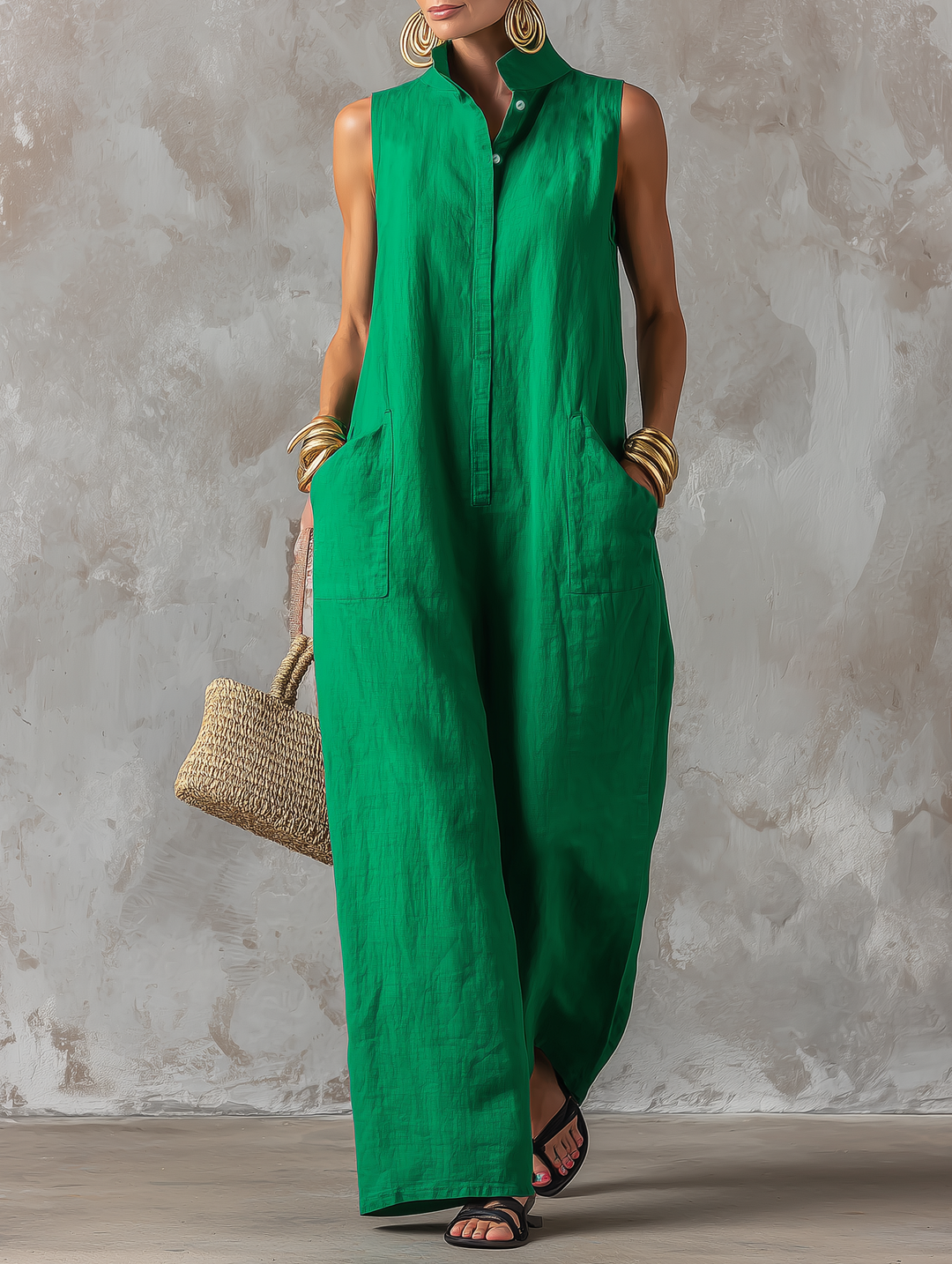 Jerline | Tuta Elegante Senza Maniche