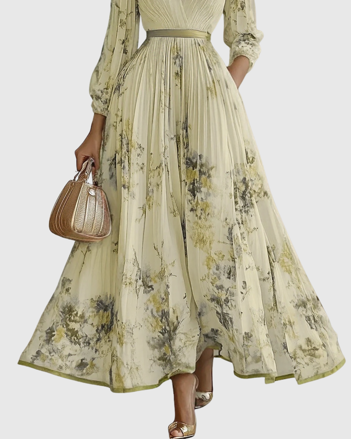 ROWELLA | ABITO MAXI PLISSETTATO ELEGANTE
