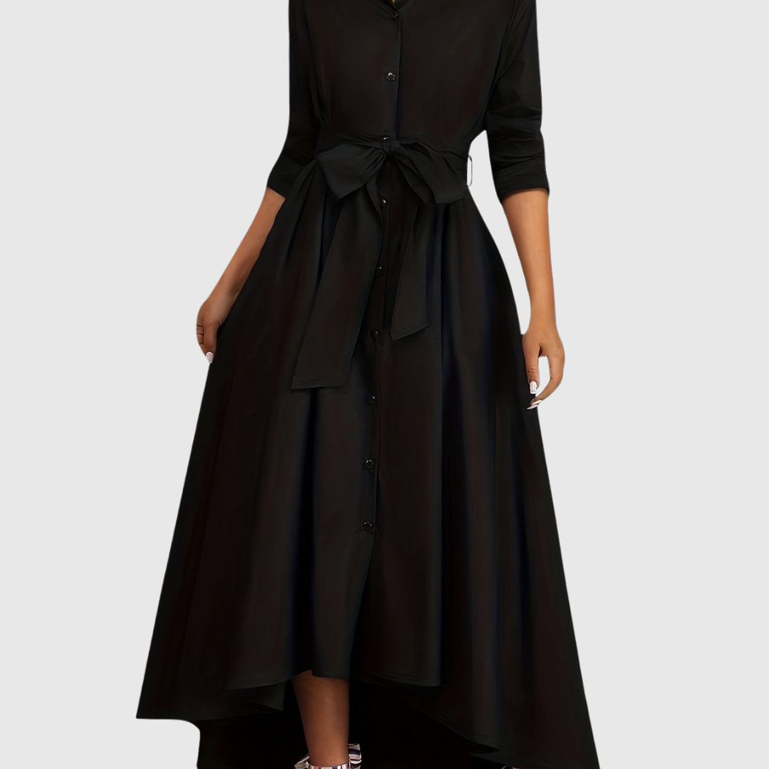 Livienne | Abito Maxi Elegante con Bottoni Frontali