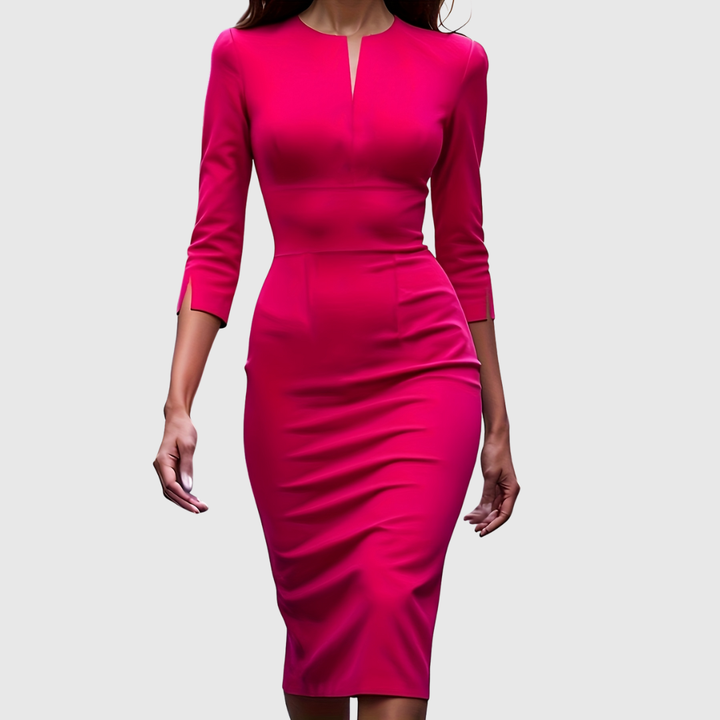 SCARLOT | ABITO MIDI ADERENTE ROSSO