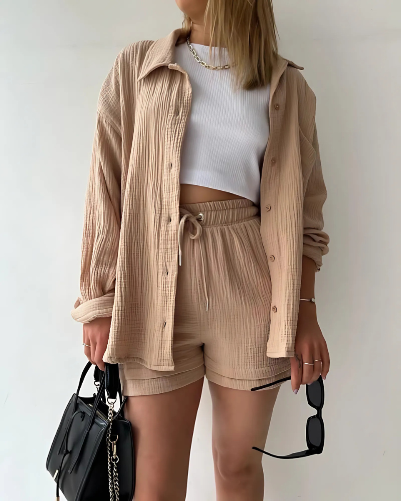 Phoebe | Set estivo in cotone con shorts