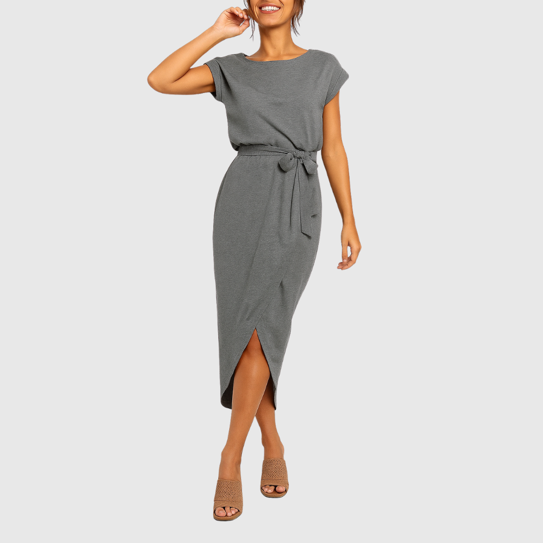 MAELIS | ABITO MIDI CASUAL CON CINTURA