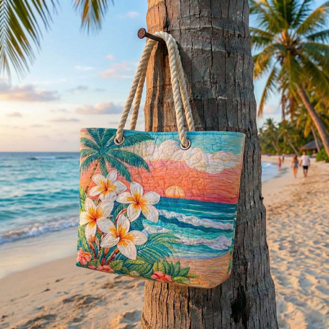 Borsa mare trapuntata Spirito Tropicale disponibile nelle misure L e XL