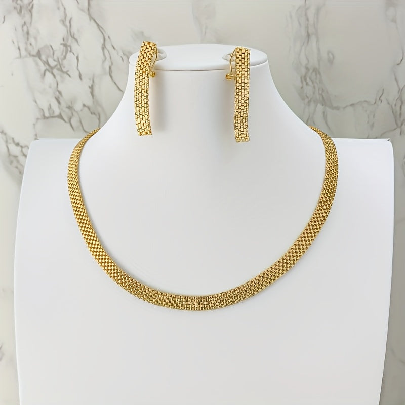Set collana lunga, bracciale e orecchini