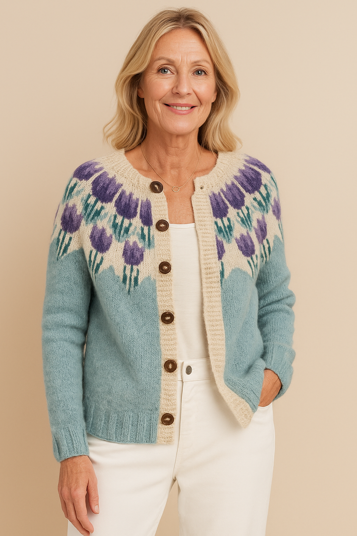 Cinzia™ | Cardigan Floreale Elegante