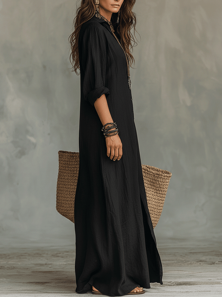 Abito maxi con bottoni da donna - Maria Milano
