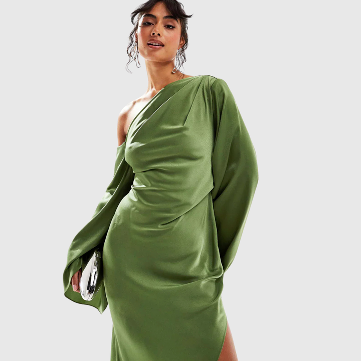 ROSALINE | ABITO MAXI IN SATIN FLOW