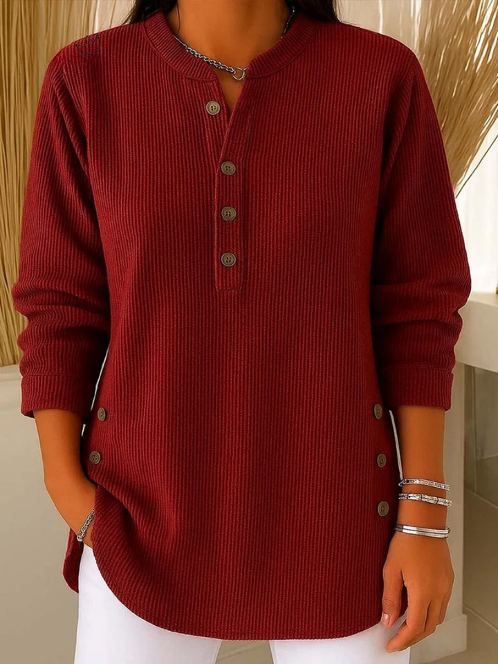 Nives | Tunica Henley Lunga con Bottoni
