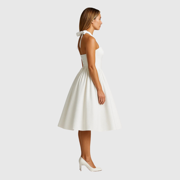 Verity | Abito Midi Halter Ispirato al Vintage
