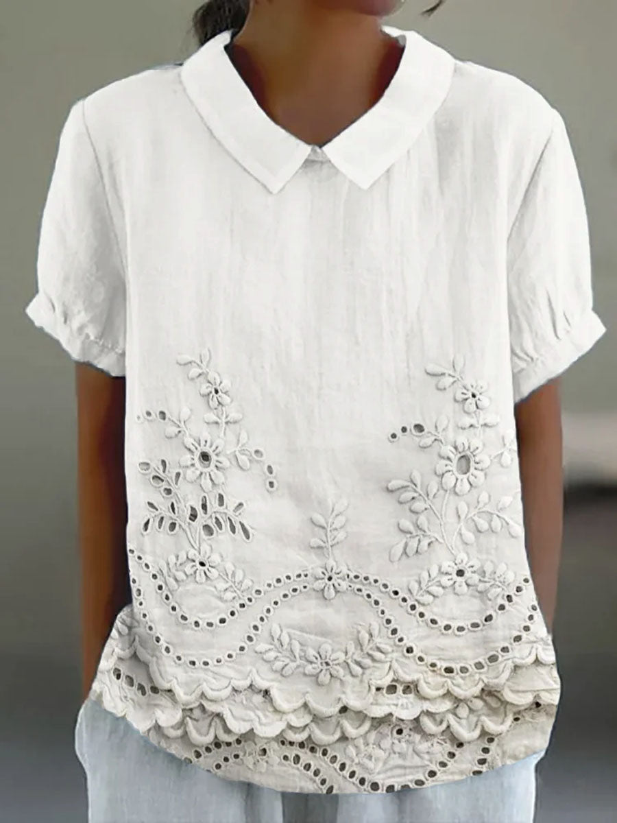 Lily - camicia ricamata a fiori vista alternativa