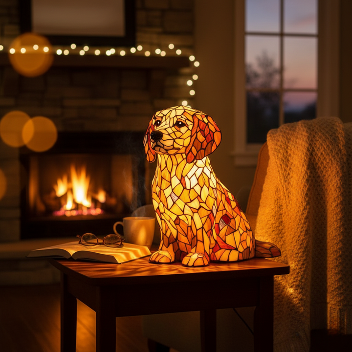 Statua di Lily il Golden Retriever Spirituale
