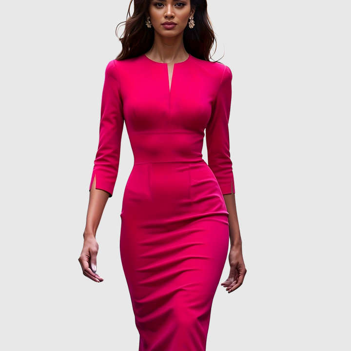 SCARLOT | ABITO MIDI ADERENTE ROSSO