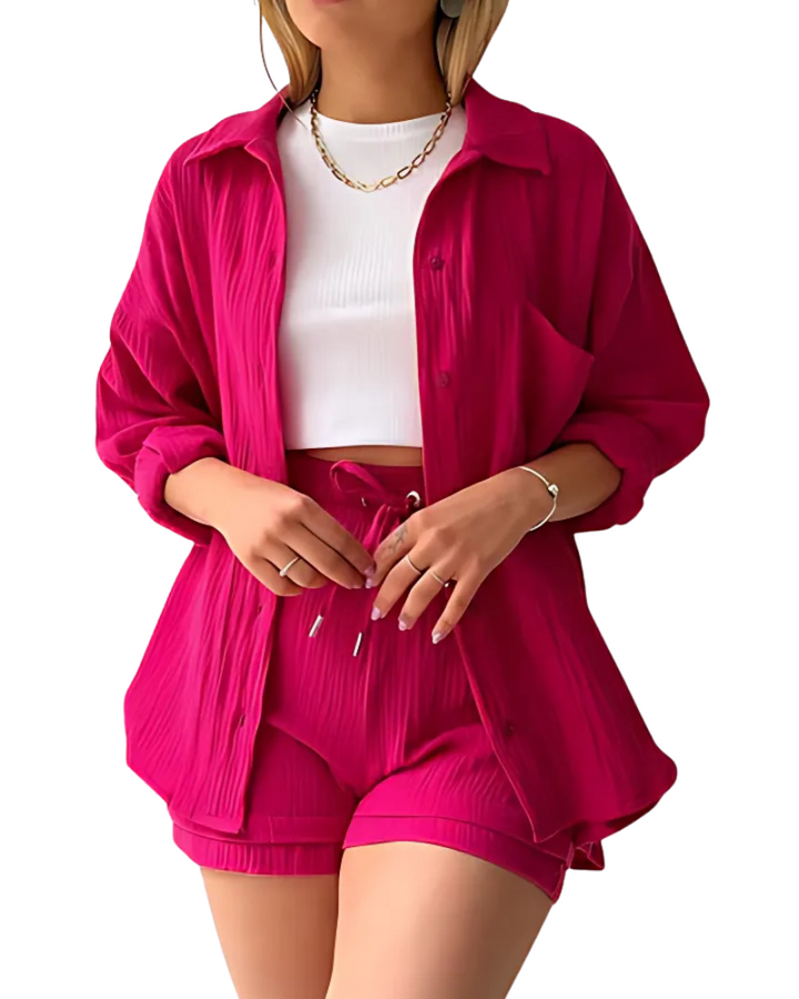Phoebe | Set estivo in cotone con shorts