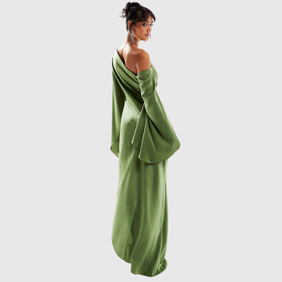 ROSALINE | ABITO MAXI IN SATIN FLOW