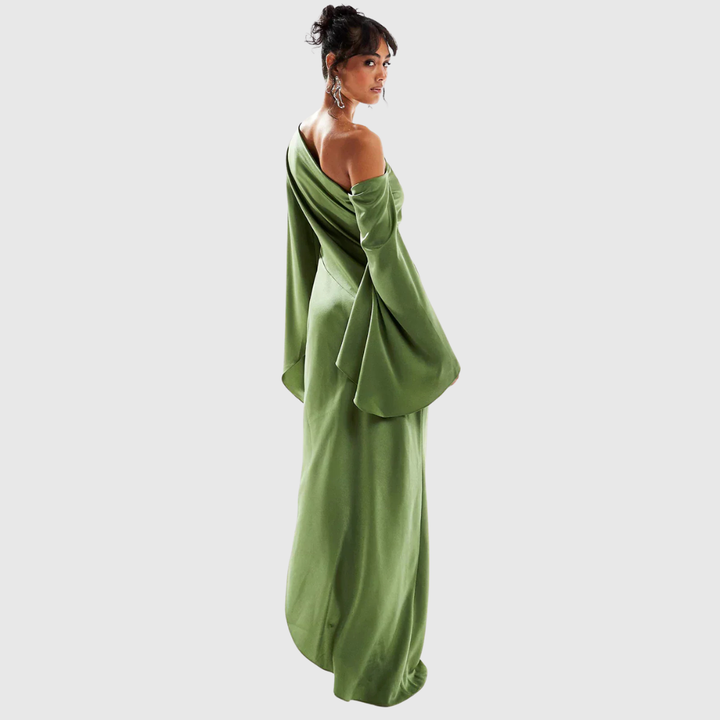 ROSALINE | ABITO MAXI IN SATIN FLOW