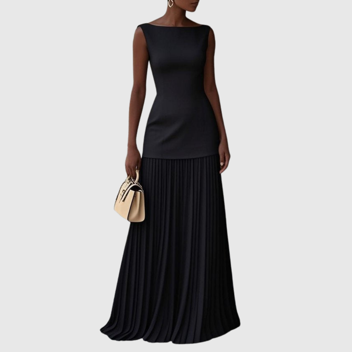 Coralie | Abito Maxi Plissettato