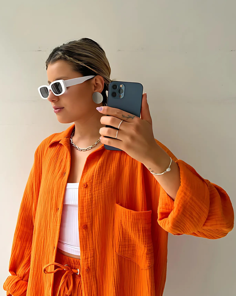 Phoebe | Set estivo in cotone con shorts