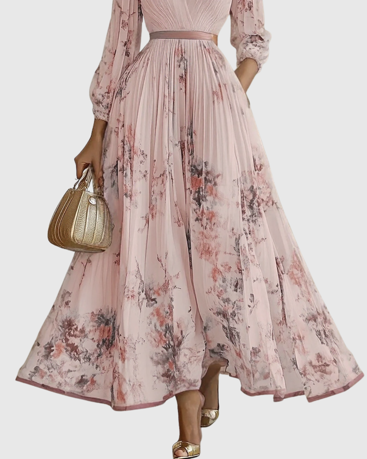 ROWELLA | ABITO MAXI PLISSETTATO ELEGANTE