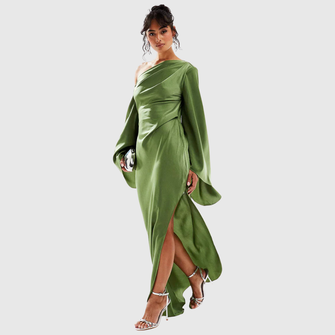 ROSALINE | ABITO MAXI IN SATIN FLOW