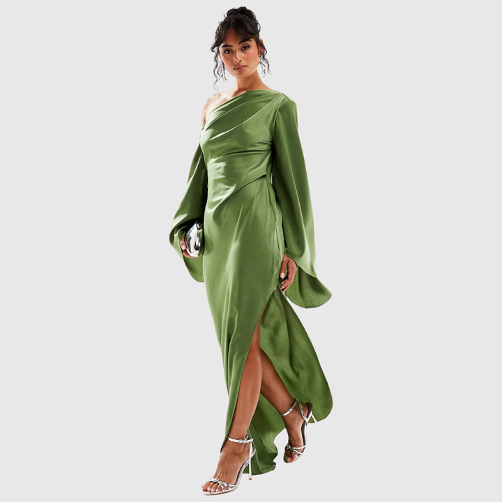 ROSALINE | ABITO MAXI IN SATIN FLOW