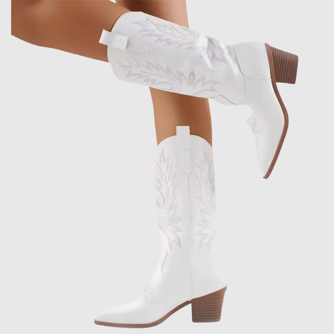 Marcellis - stivali western da donna con cuciture decorative - Maria Milano