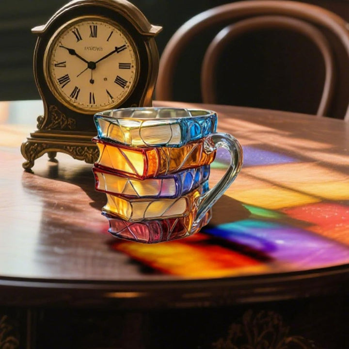 Tazza della Felicità 3D Unica e Fatta a Mano per Appassionati di Lettura
