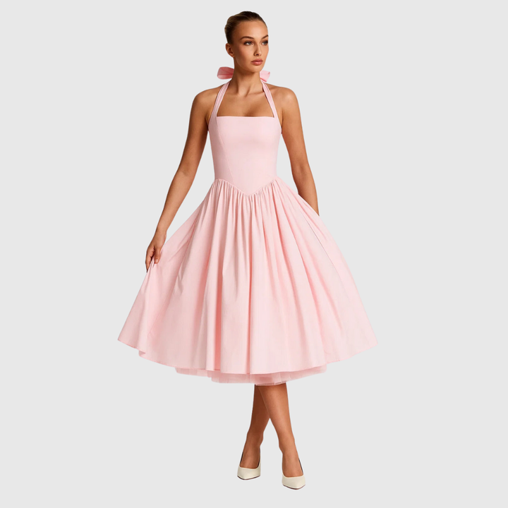 Verity | Abito Midi Halter Ispirato al Vintage