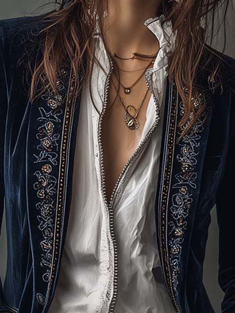 Erica | Blazer lungo vintage da donna - vista 7