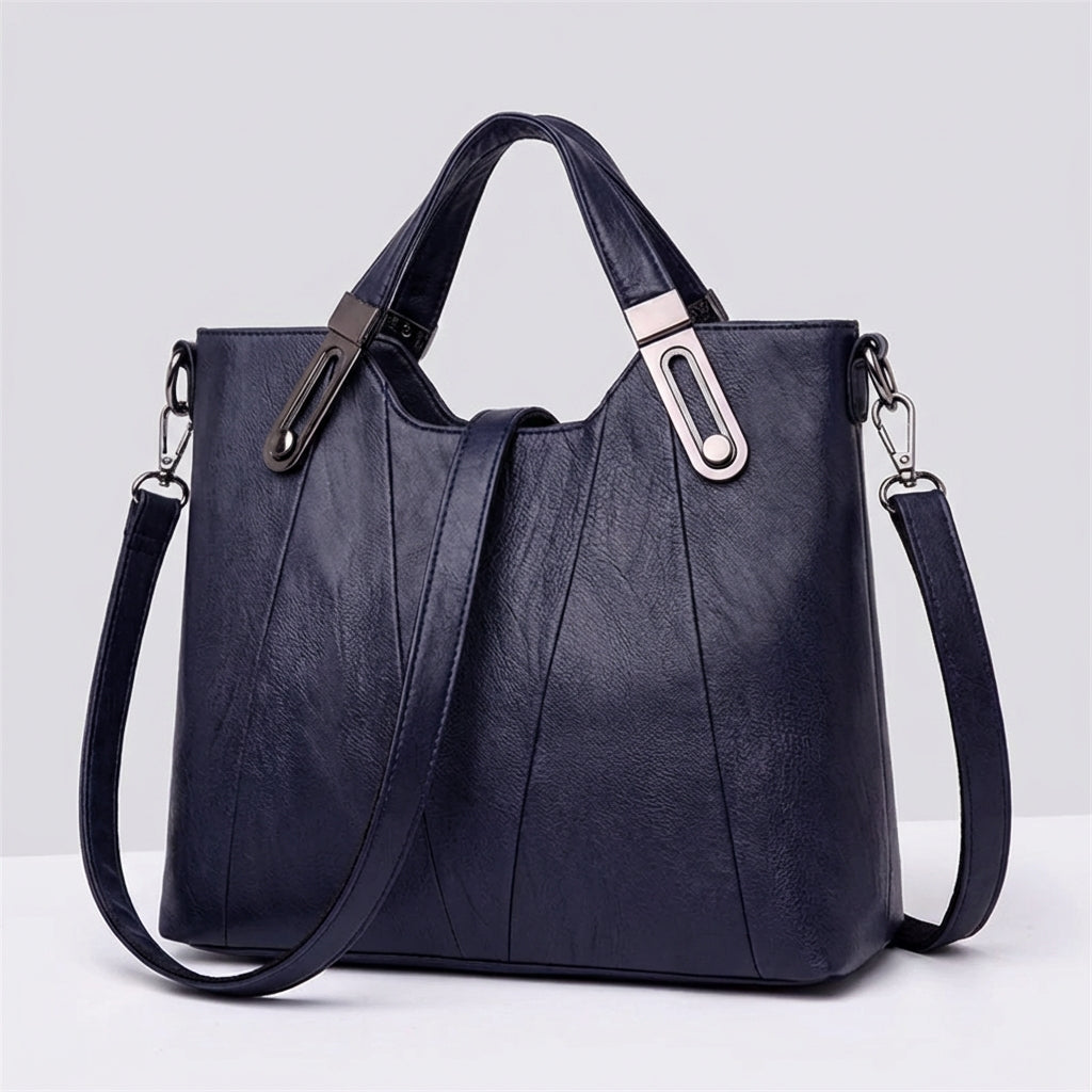Borsa a Mano in Pelle Sienna