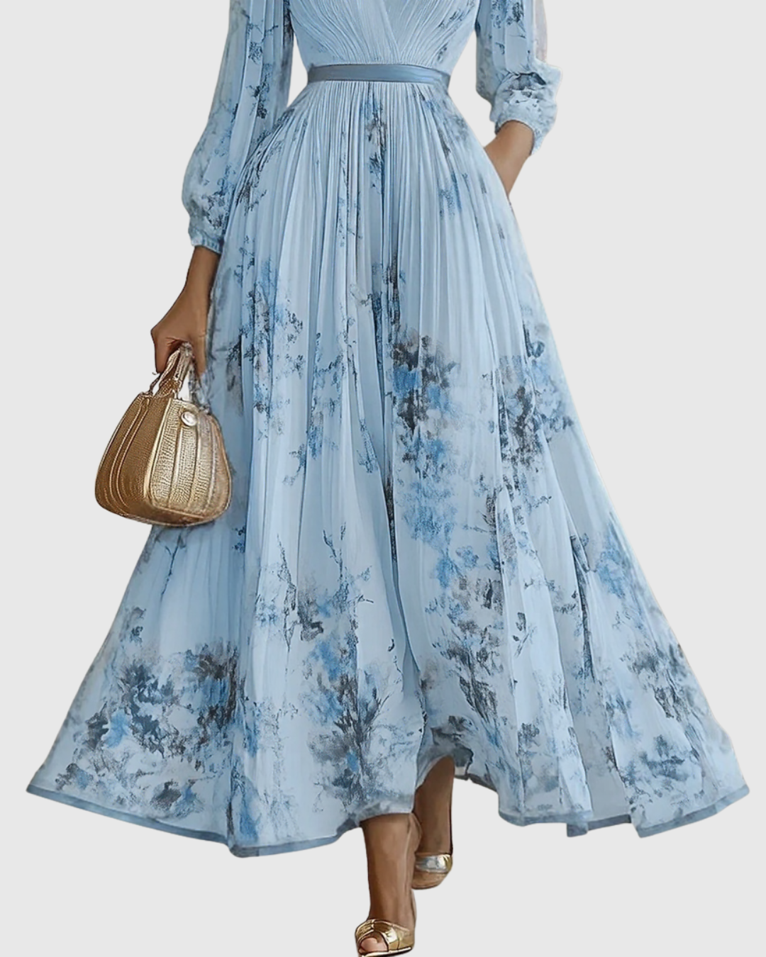ROWELLA | ABITO MAXI PLISSETTATO ELEGANTE