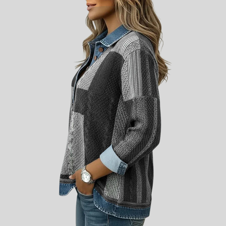 Elena | Felpa Patchwork a Blocchi di Colore