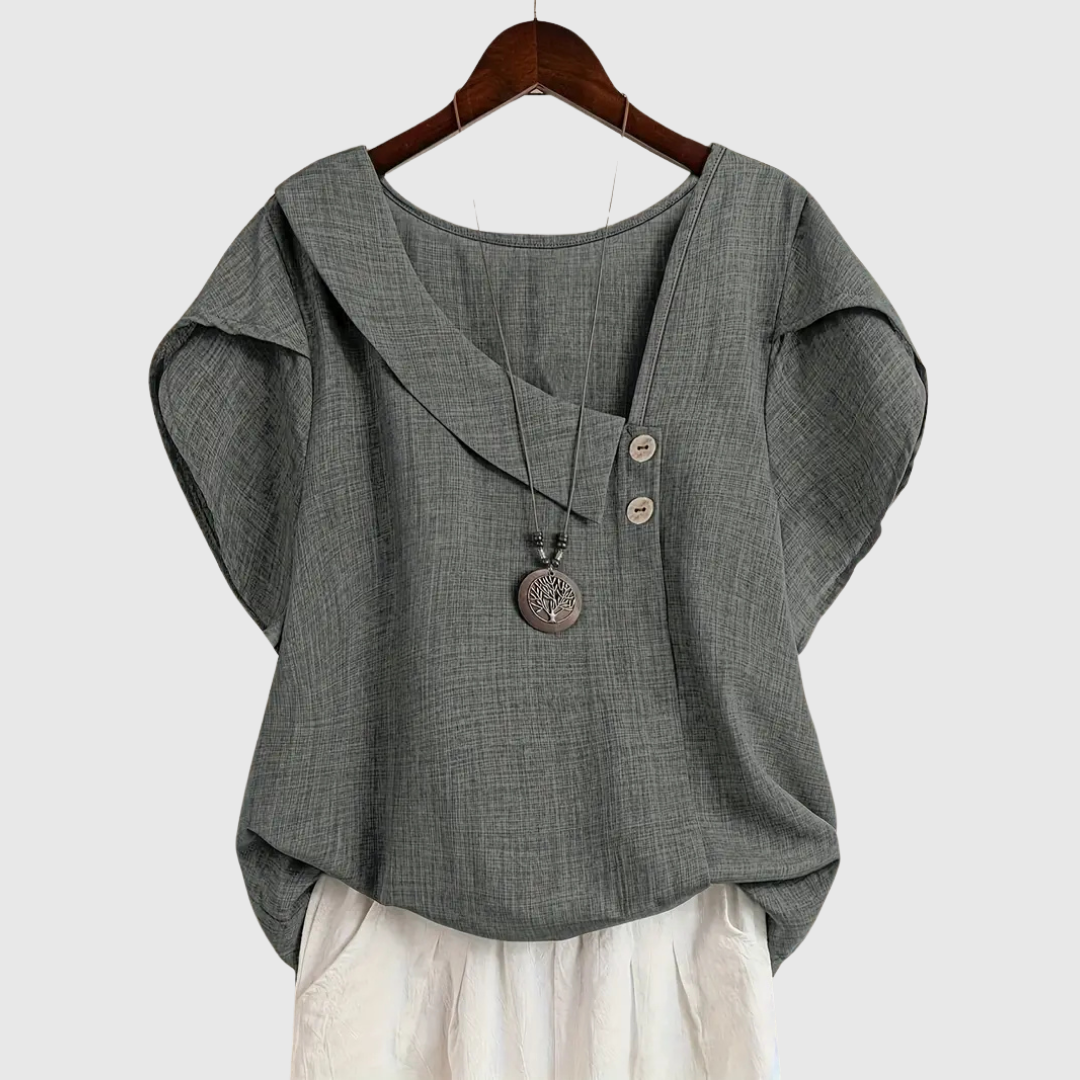 Marcelline - blusa con scollo asimmetrico, immagine 2