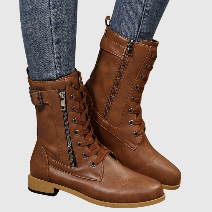 CARMINE | STIVALI IN PELLE CON ZIP LATERALE