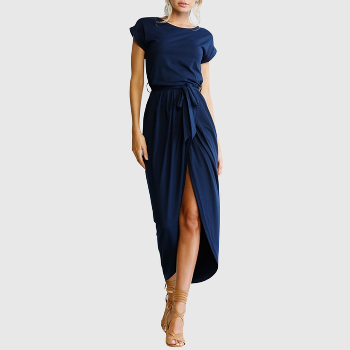 MAELIS | ABITO MIDI CASUAL CON CINTURA