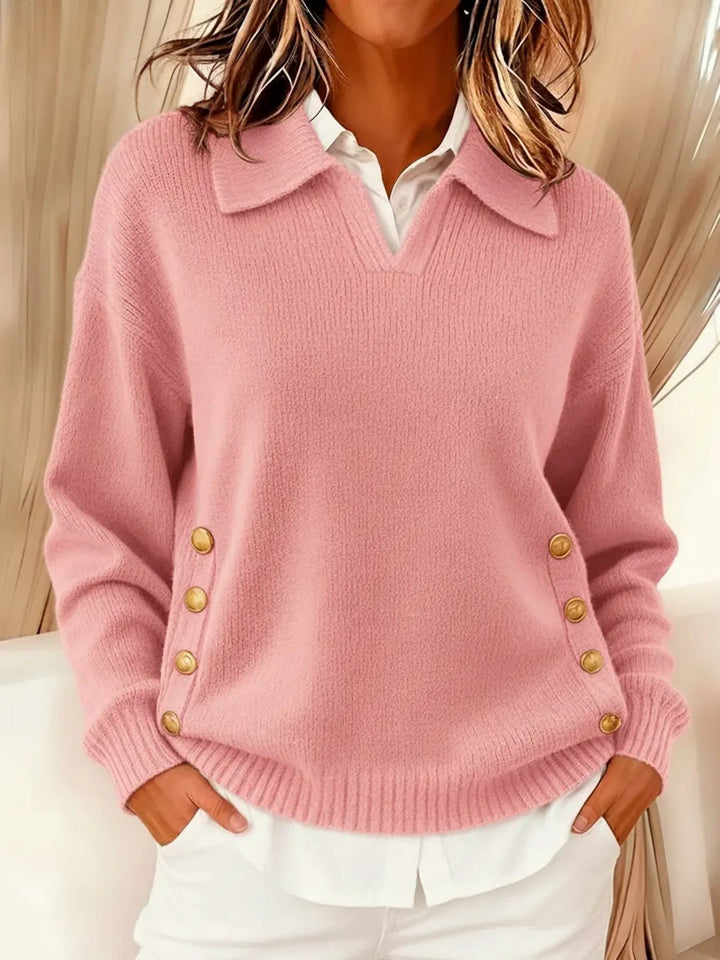 Erminia | Maglione Polo con Bottoni